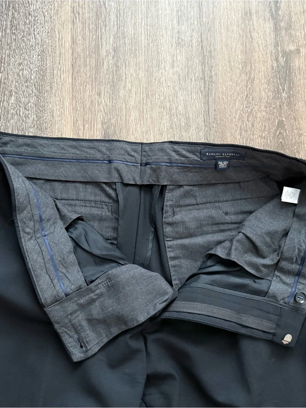 Banana Republic Men’s Black Wool Blend Classic Fit Dress Pants 36x30